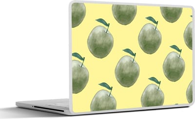 Laptop sticker - 12.3 inch - Appels - Groen - Patronen - 30x22cm - Laptopstickers - Laptop skin - Cover