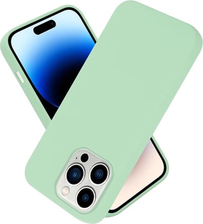 Cadorabo Hoesje geschikt voor Apple iPhone 14 PRO in LIQUID LICHT GROEN - Beschermhoes gemaakt van flexibel TPU silicone Case Cover