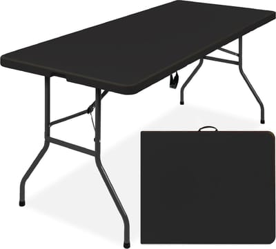 ADSafety Inklapbare Tafel - Campingtafel - Klaptafel - Vouwtafel Buiten - Tuintafel - 180 x 74 x 74 cm - Zwart