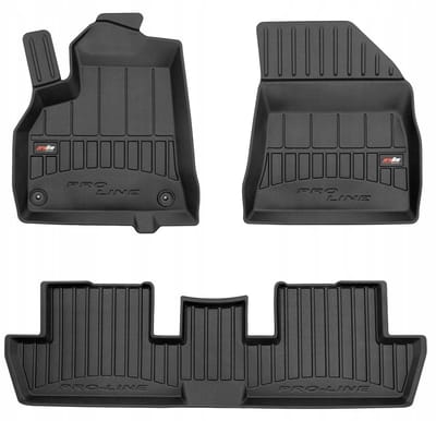 FROGUM – 3D Rubber Vloermatten voor PEUGEOT 3008 I (2009-2016) – Set van 3 (2 voor + volledige achtermat) – TPE – Hoge rand 6 cm