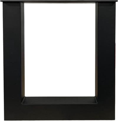 FLE - Stalen U tafelpoot zwart gepoedercoat 38 bij 6 cm en hoogte 43 cm (koker 6 x 6 cm) - 2 stuks