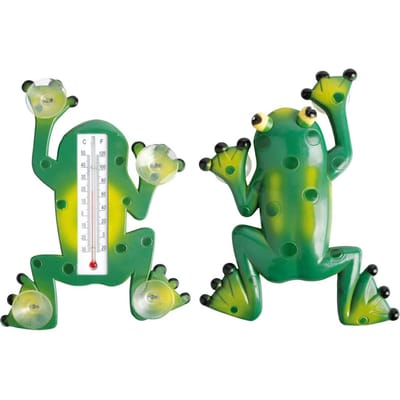 World of Weather thermometer Kikker - zuignappen - voor het raam - 17 x 3 x 23 cm - Celsius/fahrenheit