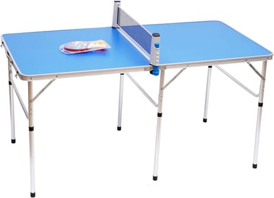 Tafeltennistafel - Ping Pong Tafel - Indoor Spel - Inklapbaar Ontwerp - 152 x 76 cm - Blauw