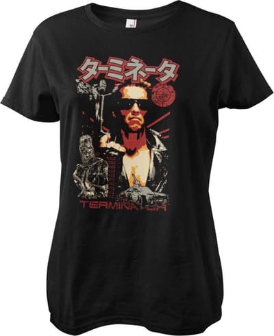 The Terminator Dames Tshirt -S- Japanese Poster Zwart