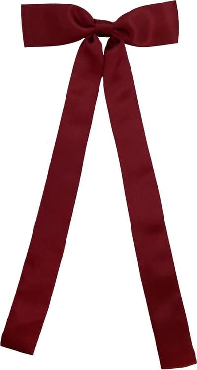 Verstelbare Lange Strik Halsband voor Honden van Satijn, Perfect voor T-Shirt Versiering en Valentijnsdag Cadeau, Bordeaux, One Size
