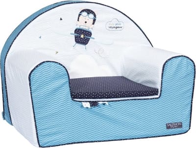 Stoel - Fauteuil - Kinder Fauteuil - Kinder stoel - Lazare - Met afneembare hoes - PVC onderkant - Leuke print
