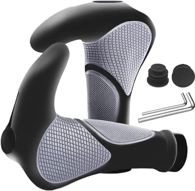 Fietsstuurgrepen - Ergonomische handgrepen - Comfortabel fietsen - Dubbelzijdige vergrendeling - 22 mm - Zwart