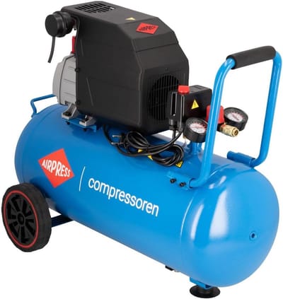 Mobiele Oliegesmeerde Compressor 50 Liter 8 Bar 1.5 kW voor Doe-Het-Zelf en Werkplaats