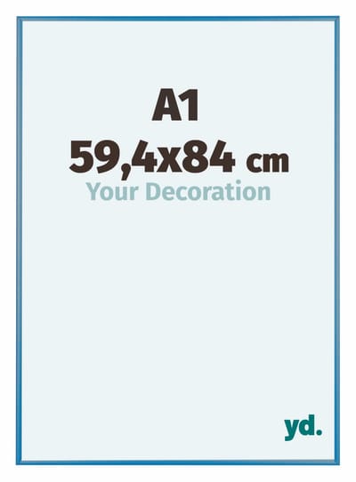 Your Decoration - Puzzellijst 59,4x84 cm - Staal Blauw - Puzzellijst 1500-2000 stukjes - Aluminium Fotolijst - Kent