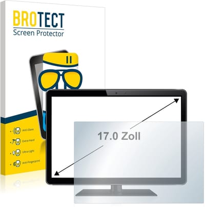 BROTECT - Screenprotector voor Industriële Monitoren met 17 inch Schermen [368 mm x 229 mm, 16:10] - Folie Beschermfolie Beschermglas matte