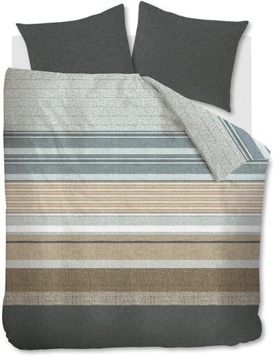 Beddinghouse Lex dekbedovertrek - Tweepersoons - 200x200/220 cm - Grijsgroen