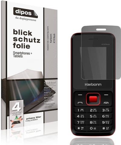 dipos – Matte Privacy Screenprotector geschikt voor Karbonn K19 Rock | Anti-Spy Beschermfolie