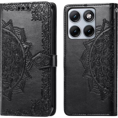 imoshion Hoesje - Geschikt voor Motorola Edge 70 Fusion - Mandala Bookcase - Zwart
