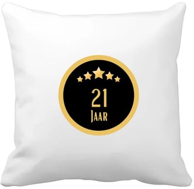 Akyol - 21 jaar Kussen hoes - Hoera 21 jaar - iemand die 21 jaar is geworden of 21 jaar lang een relatie hebben of getrouwd zijn - verjaardagscadeau - verjaardag - cadeau - kado - geschenk - gift - relatie - trouwdag - jubileum - 40 bij 40 cm