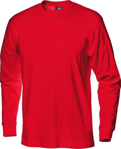 SIR SAFETY SIRFLEX LONG SLEEVED Lange mouw Werk T-shirt HEREN Rood - 100% Katoen - 160 g/m² - Elastische Boorden