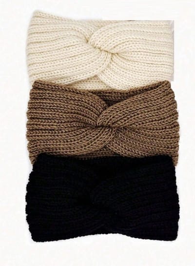 Statement haarbanden - haarband - Statement haarbanden - Haarbanden - haarband dames - grote haarbanden - trendy haarbanden - hoofdband - brede haarband - 3 stuks haarbanden - warme haarband - winter haarband - minimalistische haarband