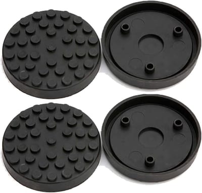 Rubberen Krikdoppen Set - Beschermende Pads - Werkplaats Gebruik - Gevulkaniseerd Rubber - Ø 121 mm - Zwart