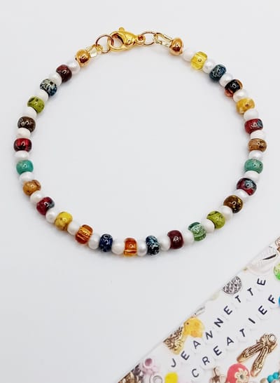 Jeannette-Creatief® - Zoetwaterparels - Zoetwaterparels & Miyuki Picasso - Armband met Kralen - Armband met Miyuki Picasso Rocailles - Armband met Zoetwaterparels - Parelarmband - Zoetwaterpareltjes - Armband - Valentijn - Moederdag - Miyuki Armband