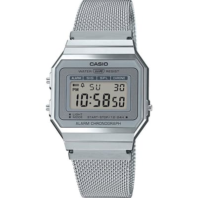 Casio Vintage A700WEM-7AEF Unisex Horloge 33 mm - Zilverkleurig