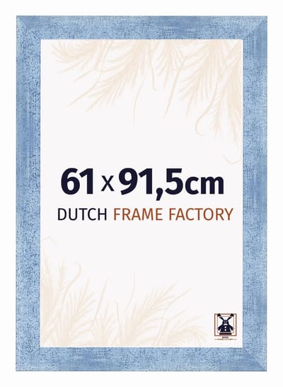 Fotolijst 61x91,5 cm - MDF - Helder Blauw Geveegd - Praag