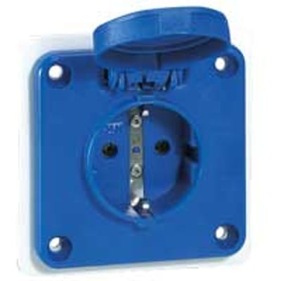 Legrand Half Inbouwstopcontact Geaard 230V 16A 3P IP54 Blauw P17 - 057672