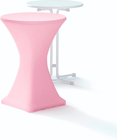 Stretch tafelhoes voor statafel Ø 80-85 cm, hotelkwaliteit, roze