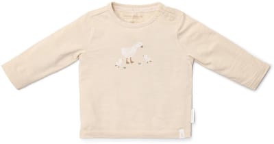 Shirt lange mouw - Zand - Maat 50 - Newborn Naturals - Little Goose