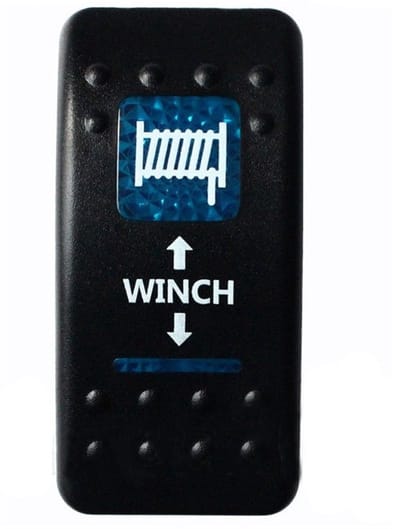 Allecto - Rocker Switch - ON/OFF Moment Switch - Waterdicht - Zwart - 12V 20A 24V 10A - Voor Auto, Truck, Boot - 7 Poles