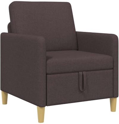 vidaXL - Sofa - met - Opbergruimte - Donkerbruin - 72 - x - 78 - x - 87 - cm - Polyester