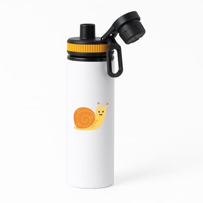 Hacebo® - Slakken waterfles met draaidop oranje - Insecten - Dieren liefhebbers - dieren - weekdieren - water fles - 850ML