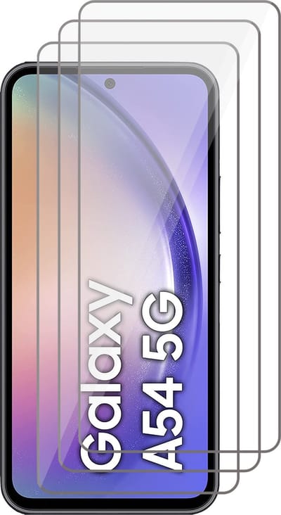 Screenprotector geschikt voor Samsung Galaxy A54 - Gehard Glas Beschermglas Tempered Glass Screen Protector - 3 Stuks