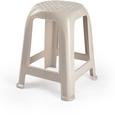 Plasticforte Zit krukjes - beige - kunststof - 37 x 37 x 46 cm - extra zitplaatsen - binnen/buiten