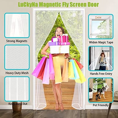 Magnetisch Vliegengordijn 80 x 205 cm - Zelfsluitend Anti-Muggengordijn voor Schuifdeuren