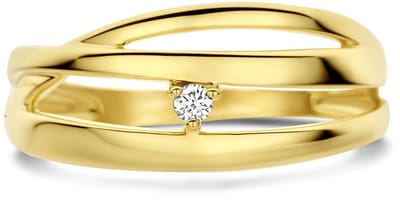 Geelgouden Ring met Diamant 4035359 – 14 Karaat Goud 0,03 ct