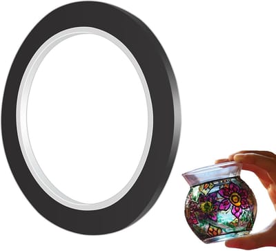 Inovra Plus - Gebrandschilderd glas met zwart lood effect | Decoratieve glas stickers voor ramen en galerij | Glasverf benodigdheden voor thuisgebruik