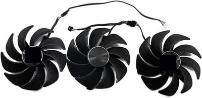 Videokaart Ventilator - Grafische Kaart Koeler - Computer Koelen - Efficiënte Warmteafvoer - 3 Fans - Zwart