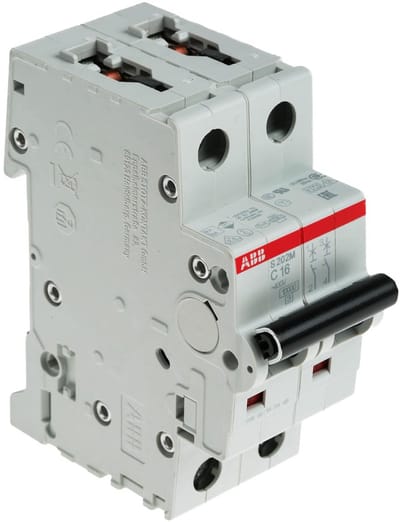 Zekeringsautomaat 2-polig Type C 16A voor Installatiekast