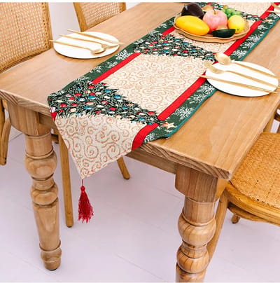 Kerst - Tafelloper/Tablerunner - Tafelkleed  - Kerstboom - 35 x 176 CM - Kerst tafeldecoratie -