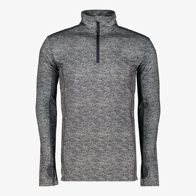 Mountain Peak heren thermoshirt met rits grijs - Maat S