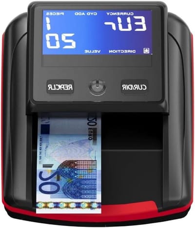 Geld Detector - Bankbiljet Teller - Geld Controleren - 2-in-1 Intelligent - 186 x 168 x 146 cm - Rood