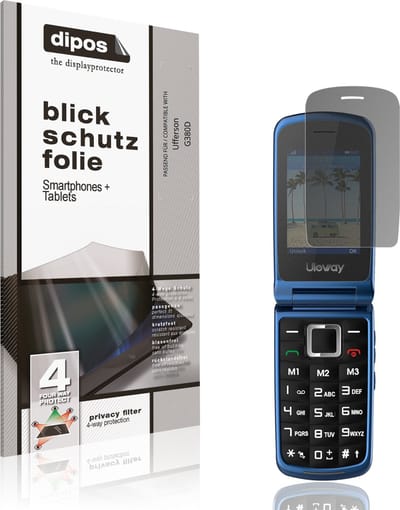 dipos – Matte Privacy Screenprotector geschikt voor Ufferson G380D | Anti-Spy Beschermfolie
