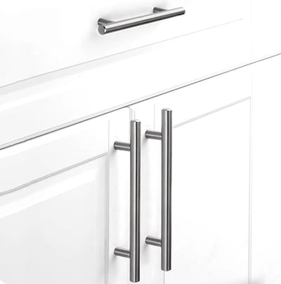 Scoby - 2 x Handgreep - Modern Design - Kast Handvat - Stainless Steel Handle - 128MM - Incl Schroeven - Zilver - 2 Stuks