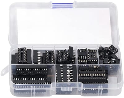 DIP IC Chip Socket Assortiment Kit met 66 Stuks - 6P tot 28P Dubbele Rij Plastic Sockets voor Elektronica Projecten