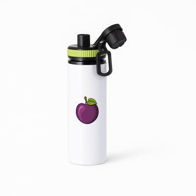 Hacebo® - pruim waterfles met draaidop groen - Fruitschaal - fruit liefhebbers - steenvrucht - gezond eten - water fles - 850ML