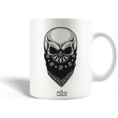Mug en Céramique Tete de mort Masque Noir