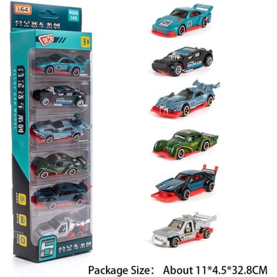 1:64 Serie Vintage Automodellen Speelgoed Legering Diecast Verzameling Sportauto's Glijden Vooruit Miniatuur Off-Road Voertuigen Tafelornament