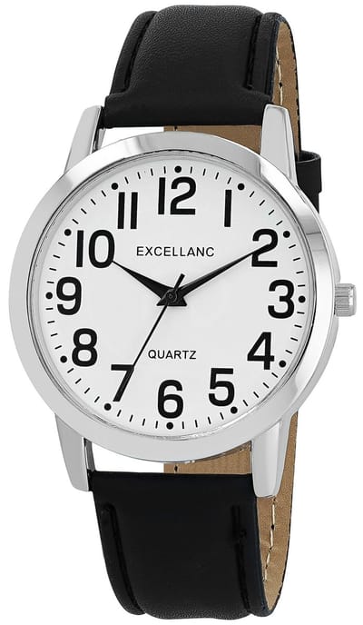 EXCELLANC Herenhorloge van imitatieleer 2900233 Herenhorloge met synthetisch leren band