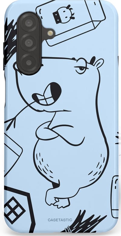 Casetastic Hoesje Geschikt voor Samsung A26 - Stijlvolle Beschermende Duo-layer Case - Capibara chillen