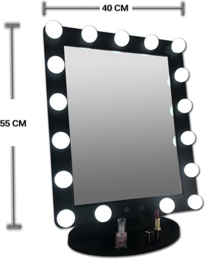 Grote verlichte spiegel LED hollywood spiegel 3x licht stand - dim functie