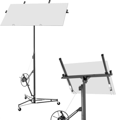 Platenlift XXL - Paneelwagen - Gipsplaat Monteren - 1-Persoons Bediening - Tot 290cm - Grijs